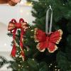 Weather proof Snowflake Christmas Decors Glittered Acrylic Hanging Piece for Multiple Scene
