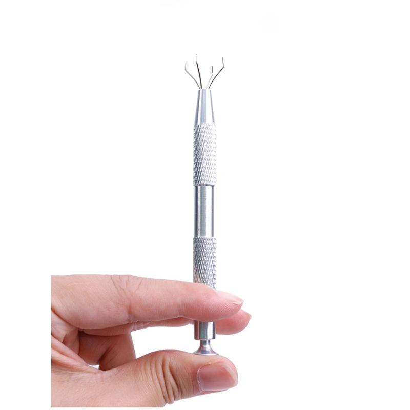 1 шт. Четырехлапчатый держатель для бусин, инструмент для захвата, держатель наконечника из алмазного камня, пинцет, улавливатель, перфорация корпуса, разбрызгиватель, ручка, инструмент