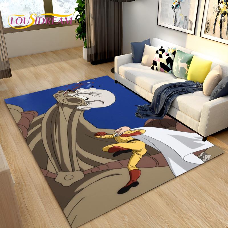 ONE PUNCH MAN, Anime Cartoon Area Rug,Carpets Rug for Living Room Bedroom Sofa Doormat Decoration,Kids Play Non-slip Floor Mat