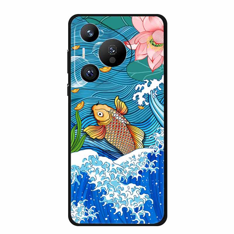 Чехол для телефона Huawei Pura 70 Pro с рельефной текстурой в стиле ретро - Мягкий цветной стиль