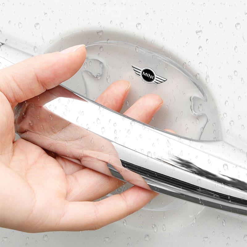 4PCS Car Door Transparent Strip Rearview Mirror Anti-Collision Protection Strip For MINI Cooper F54 F55 F56 R56 R60 Roadster Clubman Coupe