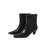 Leather Niche French Thin Boots Small Square Head Thin Heel Small Bare Boots Women'S Autumn And Winter Versatile Cat And Short Boots Women'S Boots