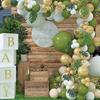 Olive Green Balloon Set Wreath Leaf Arch Birthday Party Decor Backdrop