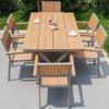 JINGGENG Outdoor Plastic Wood Table and Chair Set