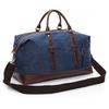 SCIONE Canvas Leather Travel Carry On Luggage Duffel Travel Tote Large Weekend Overnight Male Bag