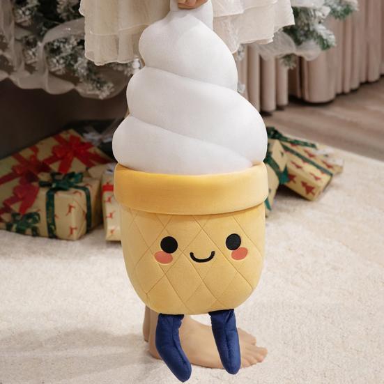 Плюшевая подушка в виде мороженого 30/60/100 см Милая мягкая кукла для девочек Поясничная поддержка для сна Мягкая обнимательная подушка для тела для кровати, общежития