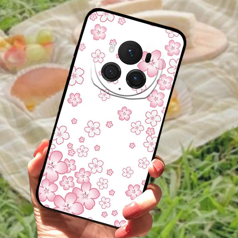 Чехол-бампер для Honor Magic6 Pro, силиконовый, мягкий, с рисунком под мрамор, черный, полный комплект защиты