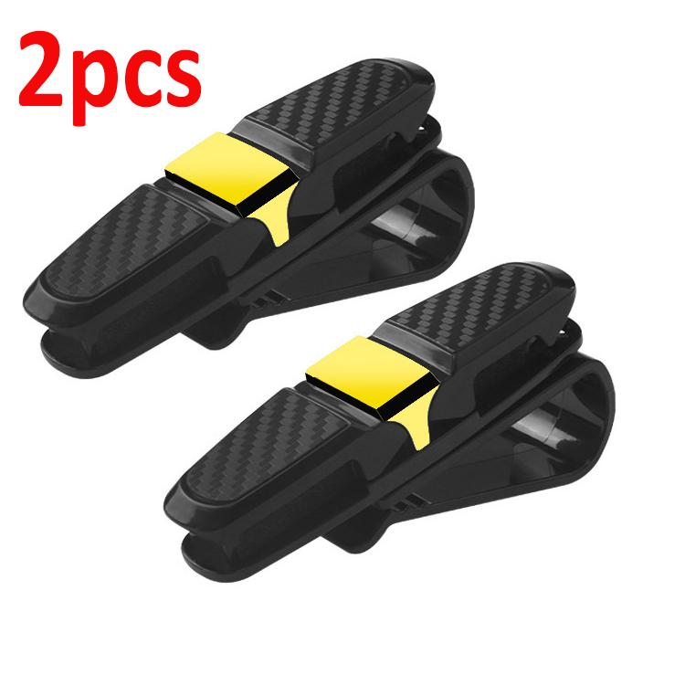 2 шт., футляр для автомобильных очков, авто солнцезащитный козырек, держатель для очков, зажим для солнцезащитных очков, держатель для карт, автомобильные аксессуары, интерьер