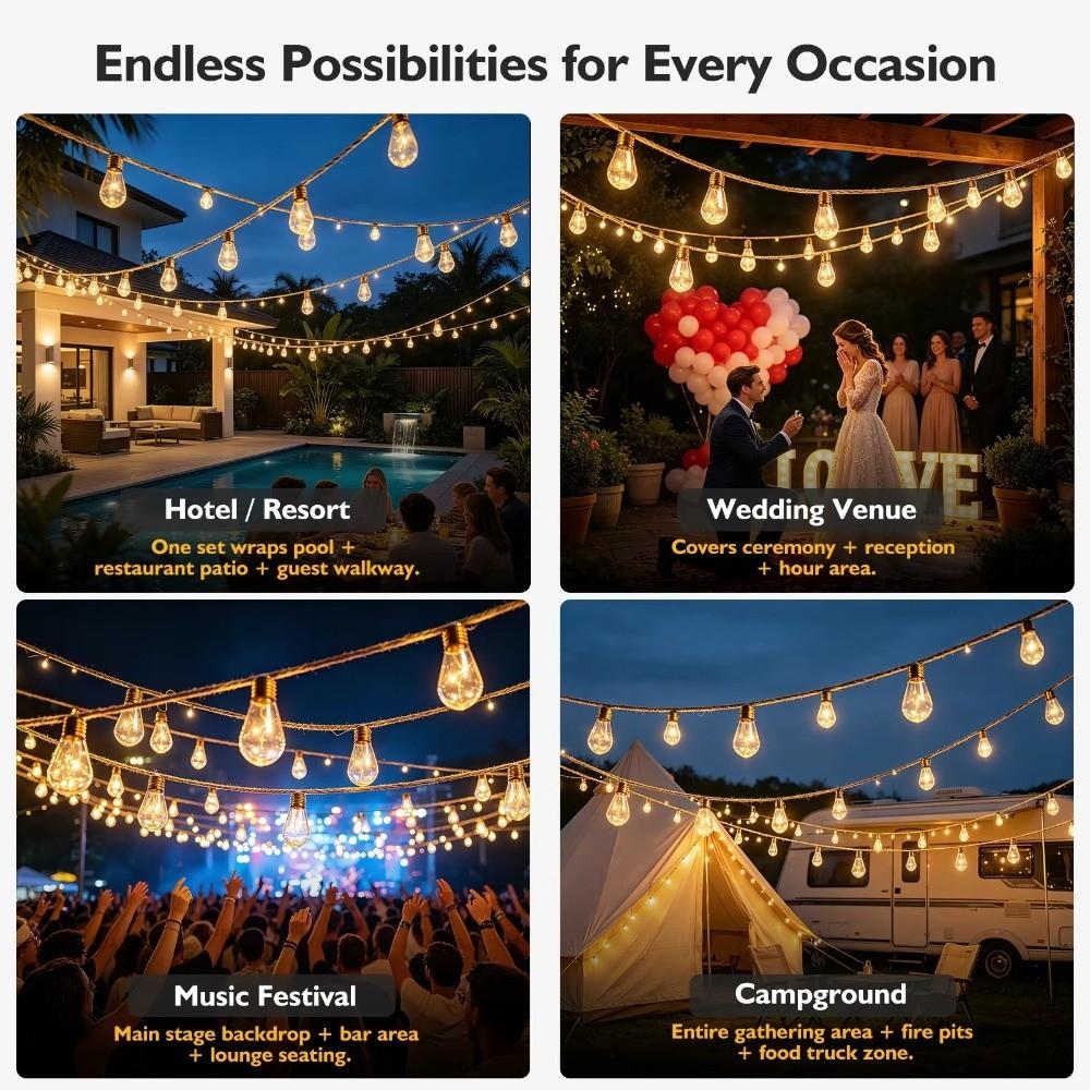 Warm/Colorful Light Solar String Light Bulbs 10/16 LED Bulb String Light Fairy Light String Garden