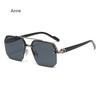 Square Sunglasses Women Trendy Semi Rimless Fashion Glasses Luxury Sunglasses for Men Vintage Lunette Soleil Femme Gafas