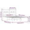 VidaXL Cadre de lit en métal sans matelas chêne fumé 140x190 cm 4017053