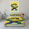 Green character cartoon design. Bedding sets Duvet cover sets Duvet covers Pillowcases(1*Duvet Cover 2*Pillowcases without duvet insert)