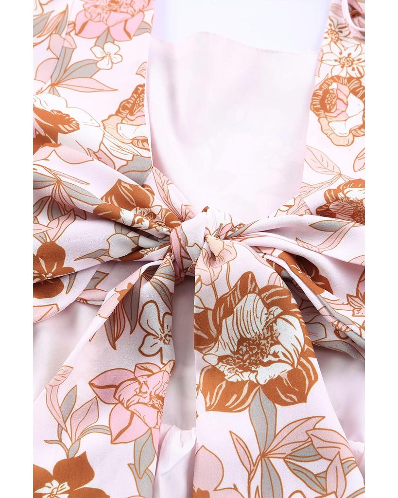 Azura Exchange Мини-платье с открытой спиной и квадратным вырезом, украшенное бантом