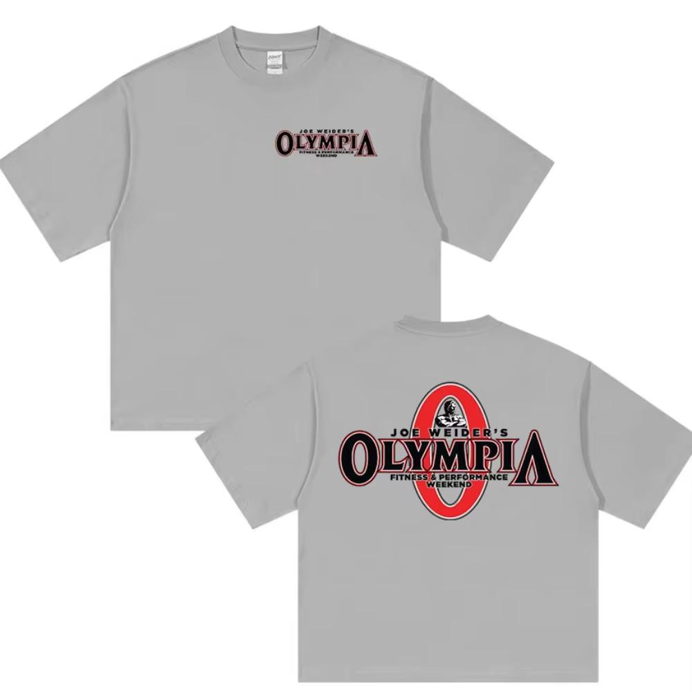 Olympia Gym Fitness 2026 Logo Printed T Shirts Man Fans Gym O-Neck Short Sleeve T-shirts Women Vintage Oversized Cotton Tees