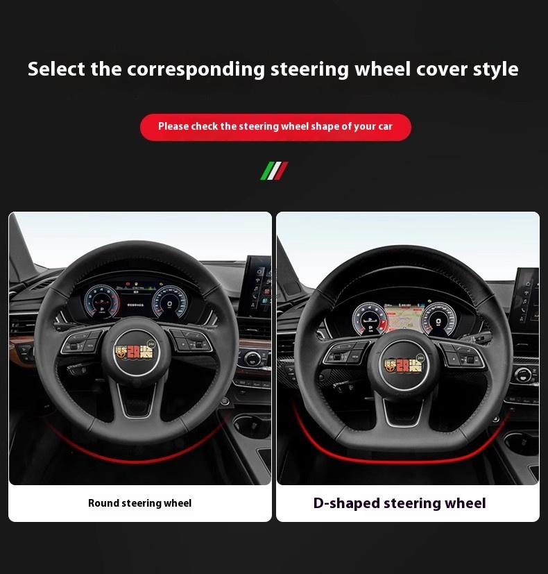 Suede Anti-Slip Car Steering Wheel Cover Jeep Wrangler JK Patriot Commander Grand Cherokee Compass Wagoneer Gladiator Renegade