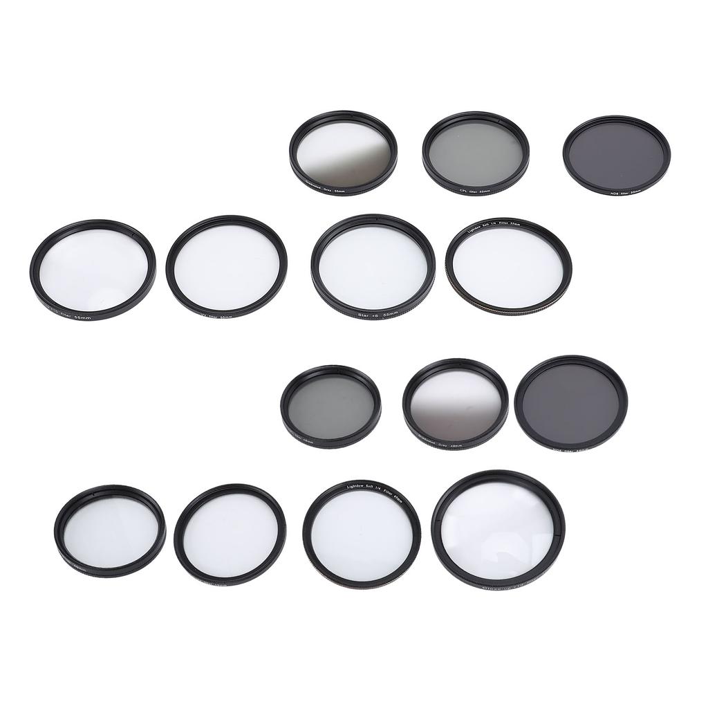Комплект фильтров для объектива камеры UV CPL ND8 Soft White Graduated Grey 10X Macro 6 Points Star Filter Set для P