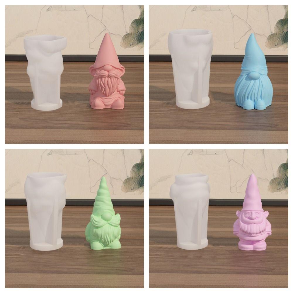 Товары для рукоделия Силиконовая форма для рождественских свечей DIY Гном Форма для мыла Творчество Ручная работа Гипсовая форма ручной работы