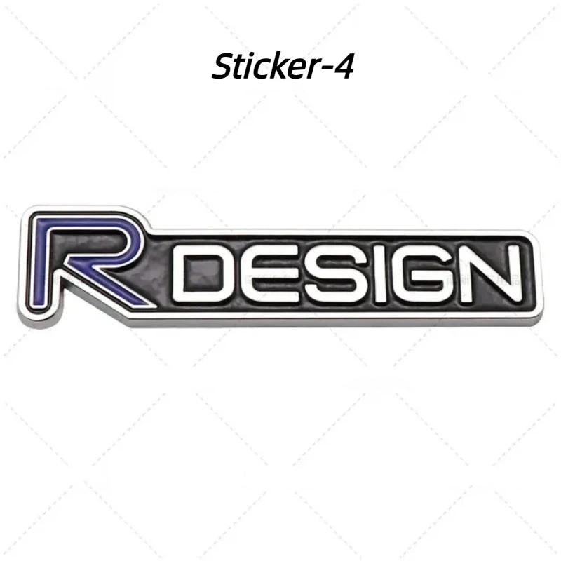 3D Metal Rdesign R Design Front Grill Car Badge Sticker Emblem Decal Decoration For XC40 XC60 XC90 V90 S90 S60 V60 V40 C70