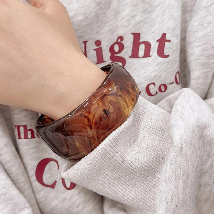 Разноцветные Широкие Смоляные Браслеты Геометрические Неправильные Браслеты Широкий Геометрический Напульсник Смоляная Текстура Наручные Украшения для Женщин