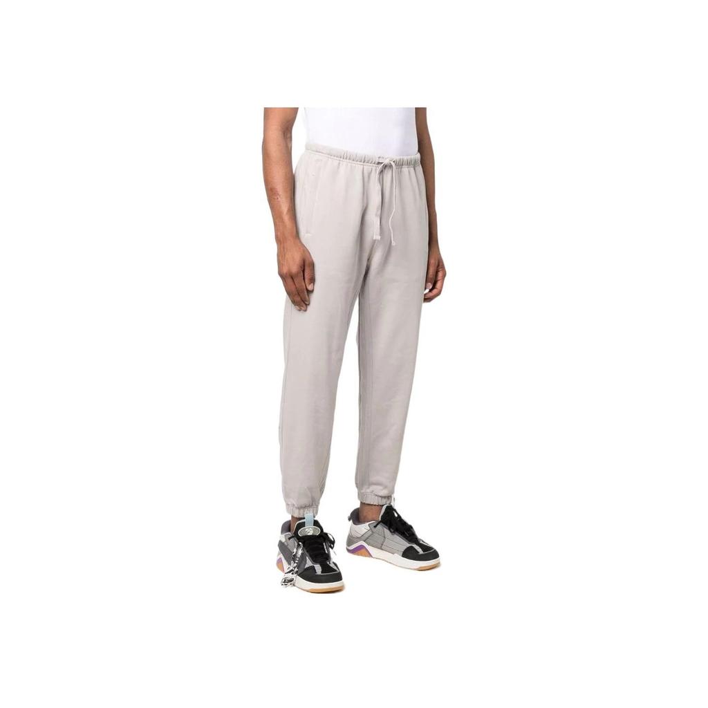 Adidas Originals Trefoil Solid Color Logo Embroidery Joggers With Elastic Waist And Cuffs Unisex Bottoms White HD4818