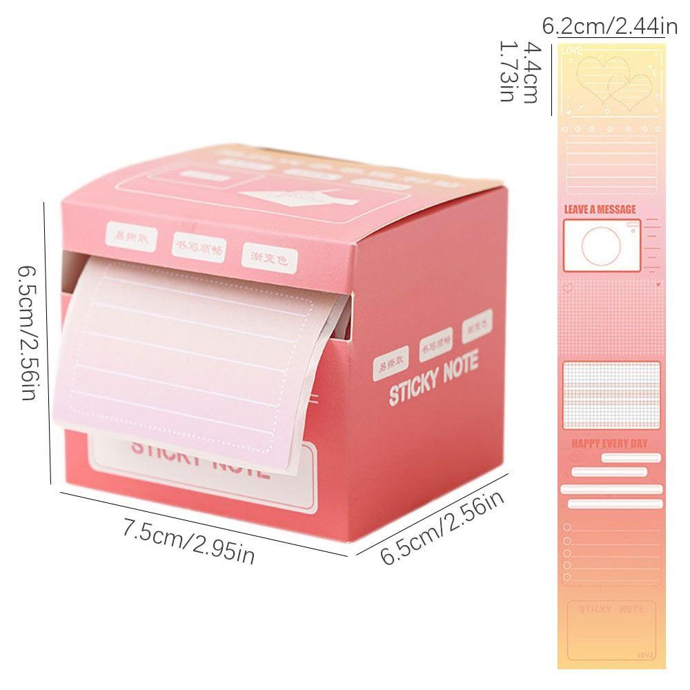 256Pcs/Set Full Adhesive Sticky Note Stationery Tearable Notepad Labels Stickers School/Office