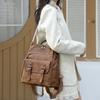 PU Backpack With Tassel Detail And Adjustable Shoulder Strap