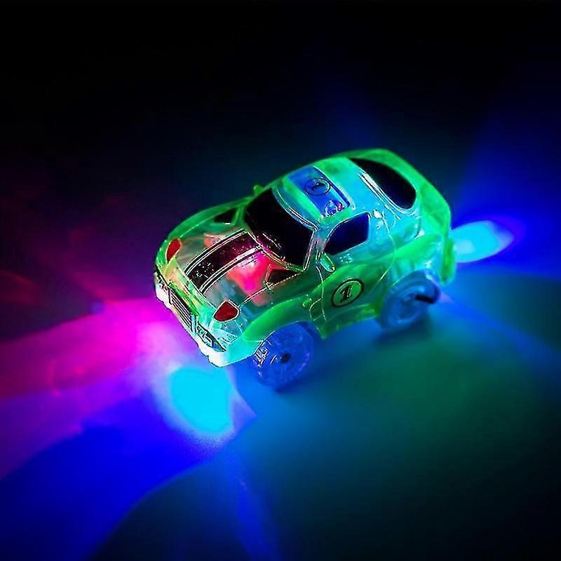 Light Up Replacement Car Toys Compatible with Most Tracks, Glow in The Dark Race Cars for Kids Boys Gifts