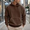 Men S Fleece Hooded Pullover Sweatshirt Winter Casual Wear