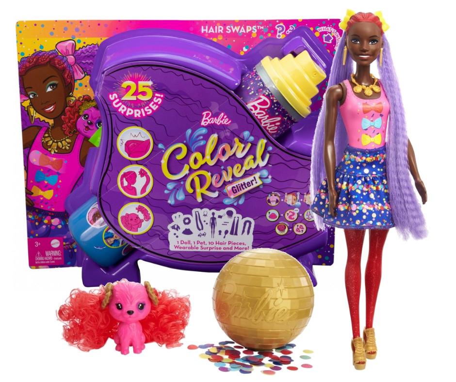 Кукла BARBIE COLOR REVEAL Праздничные наряды Фиолетовый