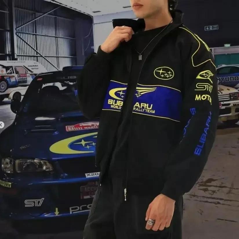 Spring and Autumn Subaru F1 sport embroidered racing suit long sleeved outdoor cycling jacket thin jacket erg3