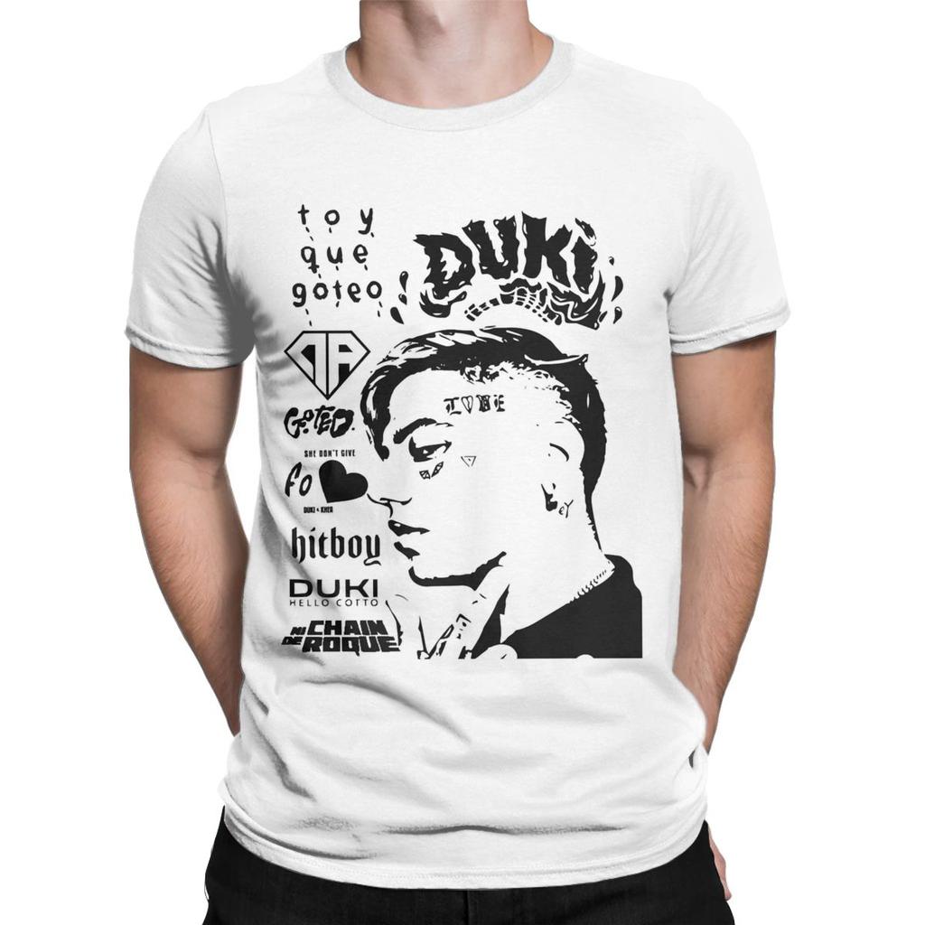 Rock Star Duki Rapper Music T Shirts for Men 100% Cotton Fashion for Male T-Shirt Crewneck Tees Tops Graphic Printed