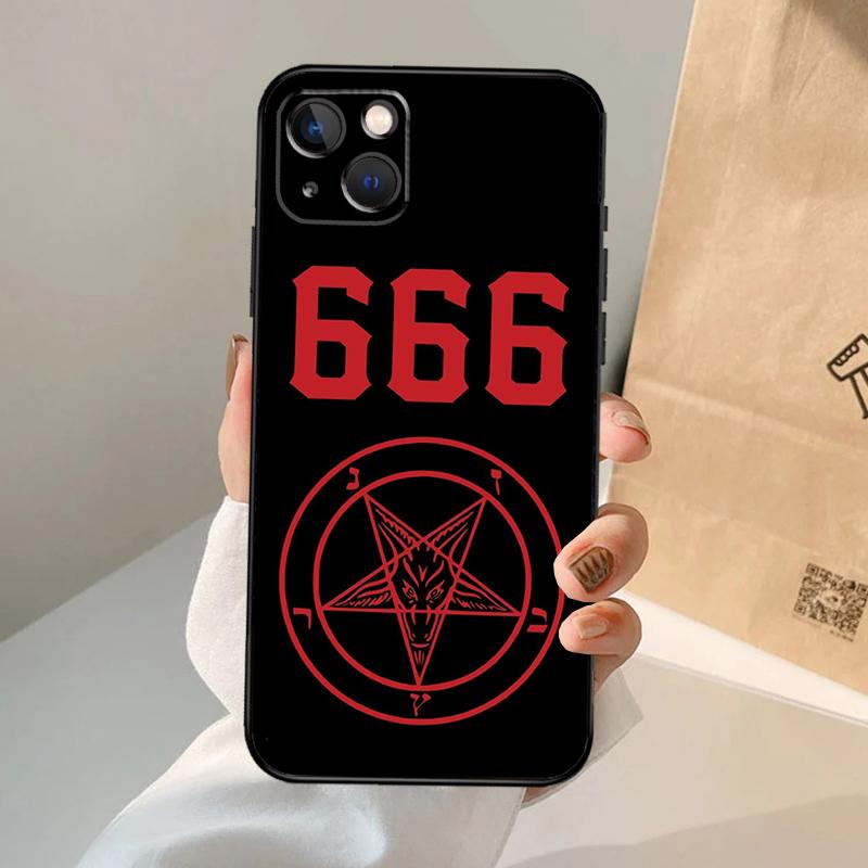 Пентаграмма 666 Демонический Сатанинский Чехол Для iPhone 16 15 14 13 Pro Max 12 Pro Max Mini 11 Pro Max XS X XR Plus Чехол-Оболочка
