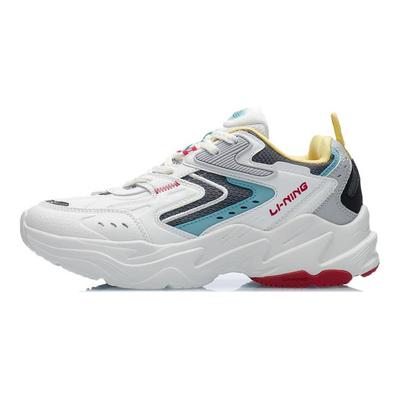 Li Ning Spacetime Classic Амортизирующие Низкие Беговые Кроссовки Женские Бело-Серые AGCR332-5
