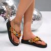 Fashion Luxury Colorful Rhinestone Flip Flops Women Fashion Weightlight Flat Slippers Woman Outdoor Non Slip Clip Toe Slides Female
