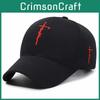 English Embroidered Cross Baseball Cap Adjustable Peaked Caps Sun Protection