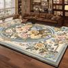 European Style Home Decoration Living Room Rug Non-slip Cute Girl Room Decor Carpet Floral Design Dressing Table Mat Washable