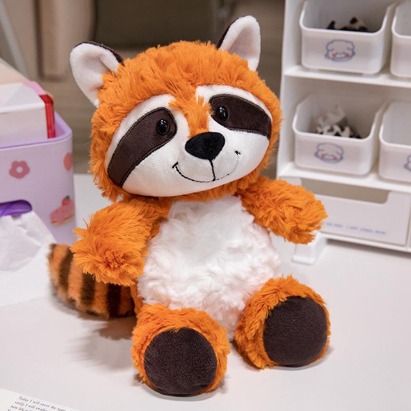 Fox & Raccoon Plush Toy - Realistic Wild Animal Sloth Doll Birthday Gift