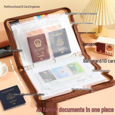 Папка-органайзер формата А4 для семейных документов, сертификатов и паспортов, на молнии