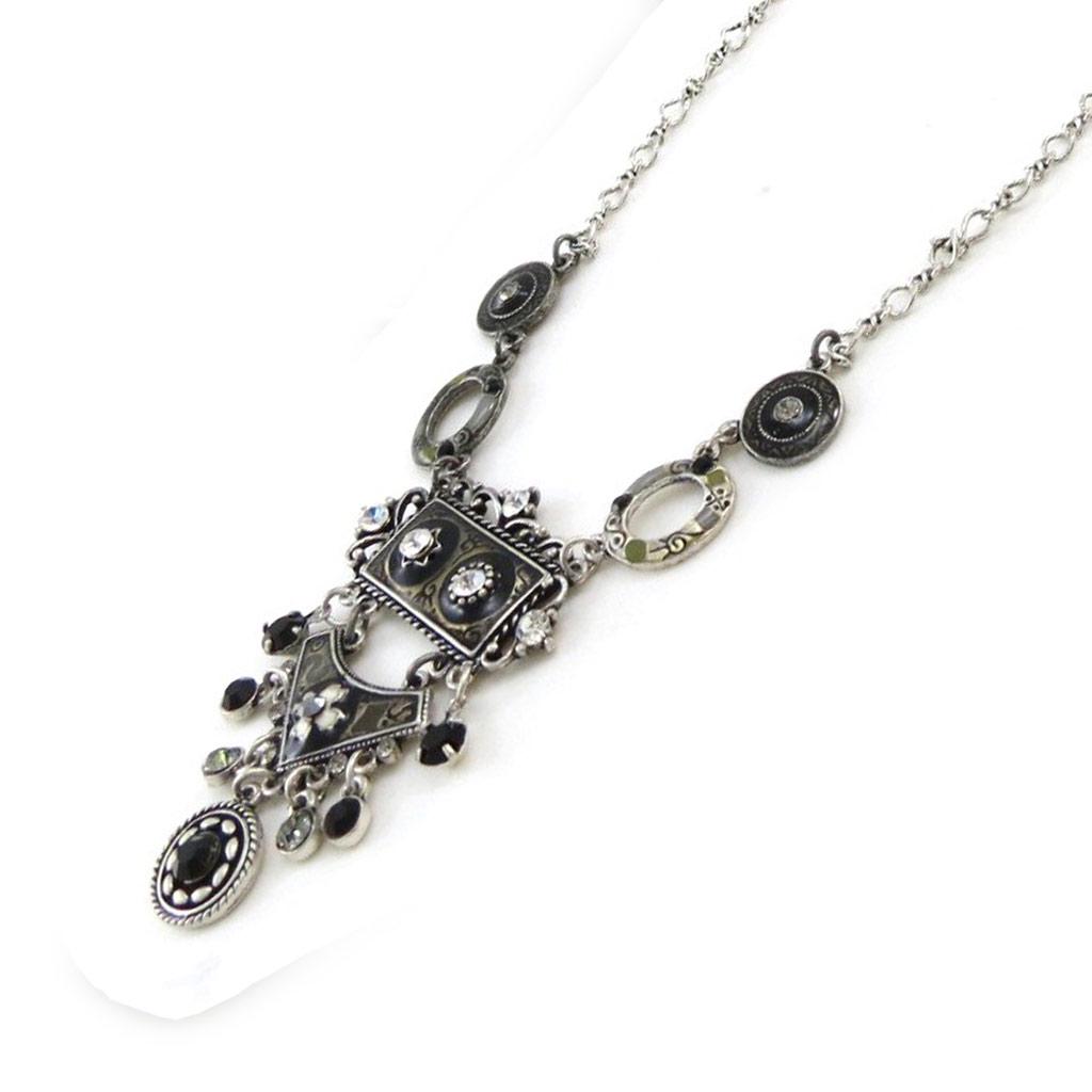 Les Trésors De Lily [E5711] — Дизайнерское колье «Воспоминания о прошлом», черное серебро