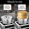 Multifunctional Steamer Ring Adapter Rack Stainless Steel Steaming Ring  Kitchen Accessories