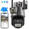 2024 New 4K Dual Lens IP Camera 8MP HD Dual Screen WIFI PTZ Camera AI Auto Tracking Security CCTV Camera P2P Video Surveillance iCSee