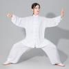 Женская униформа для тай-чи, шелковый костюм для кунг-фу, комплект одежды для боевых искусств для женщин, бежевого цвета