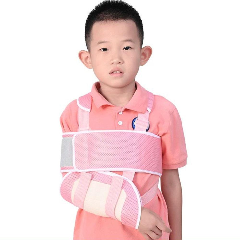 Kids Arm Sling Elbow Wrist Injury Support Brace Children Adjustable Medical Rotator Cuff Surgery Sling For Broken, Dislocation, Sprains, Strains & Tea