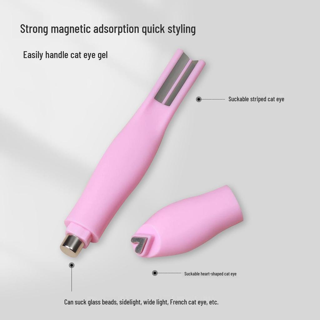 Heart Snake Pattern 3-in-1 Detachable Cat Eye Nail Art Magnet Tool