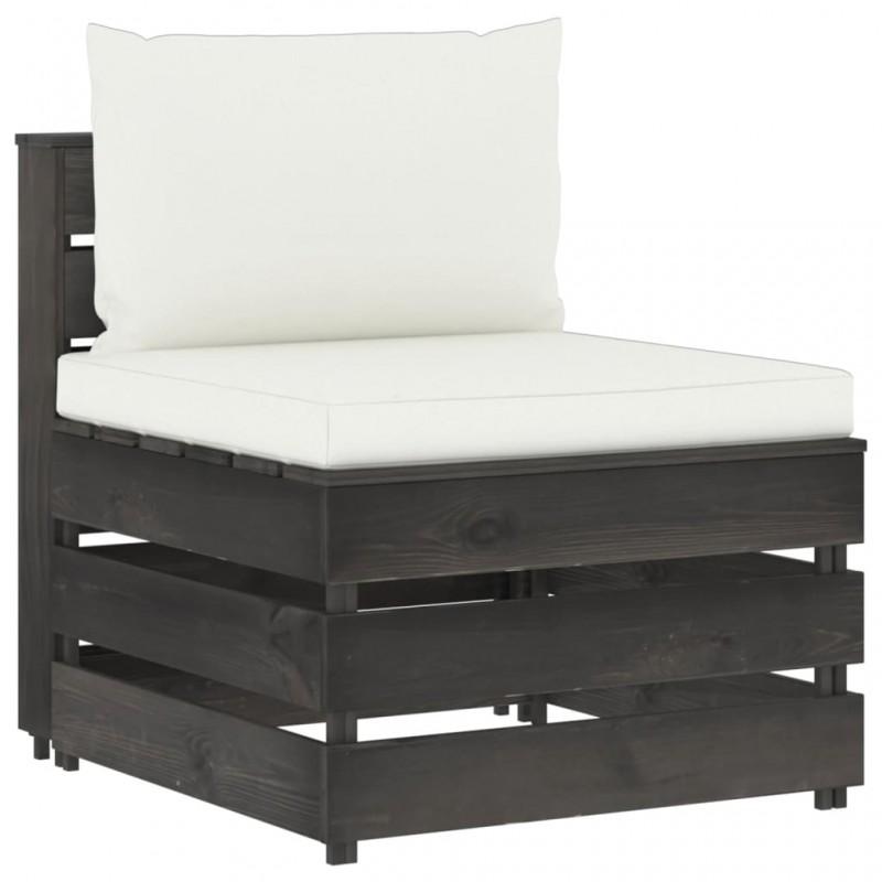 Day and Night - Day and Night Sectional Central Sofa with Gray Impregnated Wood Cushions