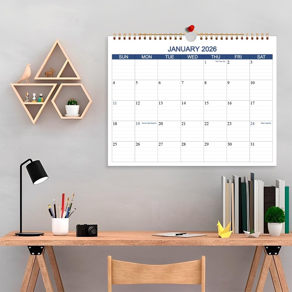 Calendar 2026 2027 - Wall Calendar Runs Jan 2026 to Jun 2027-18 Months Calendar Planner with Thick Paper for Planning and Organizing for Home or