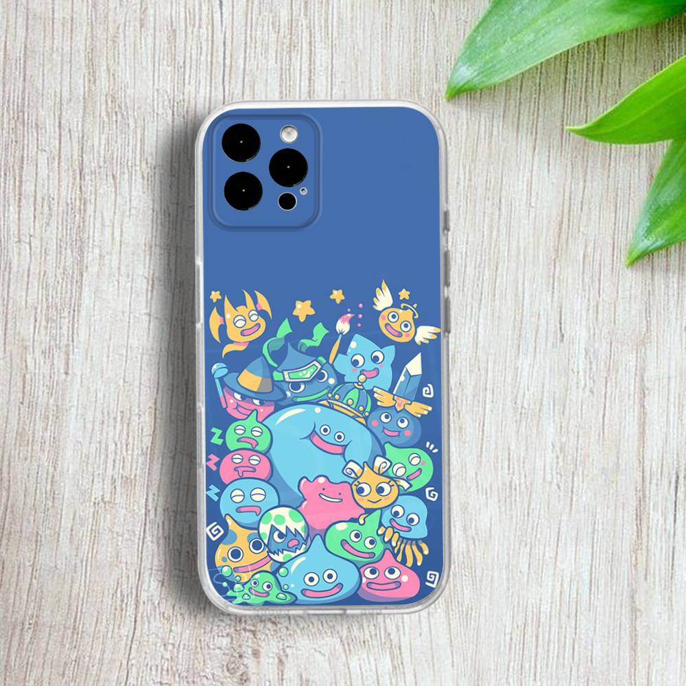 Dragon Q-Quest S-Slime Phone Case For iPhone 17,16,15,14,13,12,Pro,Max,Plus,E,SE4,Air,Mini Transparent Cover