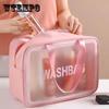 Female Waterproof Transparent Cosmetic Bag Large Capacity Travel Bag Portable Toilet Bag Cosmetic Storage Bag Makeup Bag Organizer