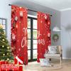 2 шт. 2D плоская печать Рождественские шторы Счастливого Рождества Праздничная сцена Полиэстер Без электричества Весеннее использование для класса