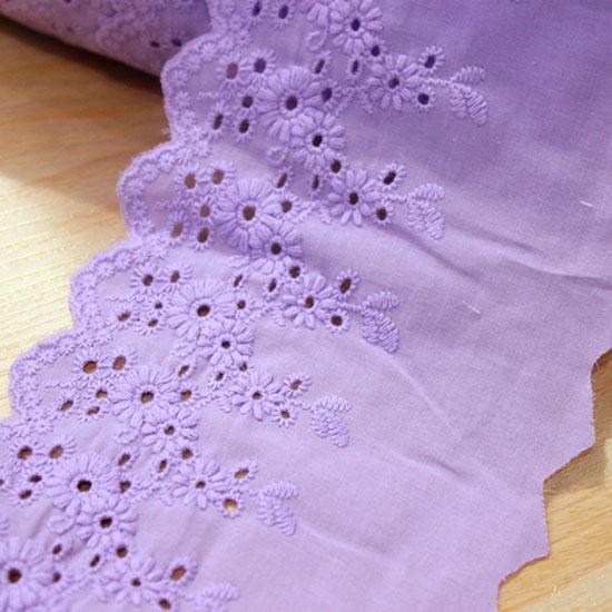 1Y(91CM) Flower Hollow 14CM Wide Cotton Cloth Lace Trim Fabric Clothes Accessories Cuffs Skirt Hem